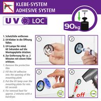 UV-Loc® Seifenspender Udine, Befestigen ohne Bohren mit Klebesystem innovativem bestellen online
