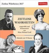 Produktbild: Zeitlose Wahrheiten Postkartenkalender 2027 - Kalender mit 53 Karten, ausgew&auml;hlt und kommentiert von Klaus Michael Groll