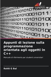 Produktbild: Appunti di lezione sulla programmazione orientata agli oggetti in C++