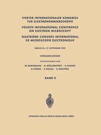 Produktbild: Vierter Internationaler Kongress f&uuml;r Elektronenmikroskopie / Fourth International Conference on Electron Microscopy / Quatri&egrave;me Congr&egrave;s International