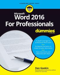 Bild vom Artikel Word 2016 For Professionals For Dummies vom Autor Dan Gookin