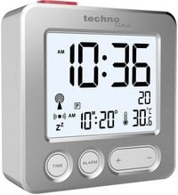 Produktbild: Techno Line WT 265 Funk Wecker Silber Alarmzeiten 1