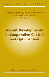 Produktbild: Recent Developments in Cooperative Control and Optimization