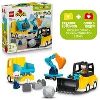 Produktbild: LEGO DUPLO Town 10475 Baufahrzeuge &ndash; 3-in-1-Set, Lernspielzeug 2 Jahre