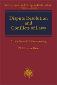 Produktbild: Dispute Resolution and Conflicts of Laws