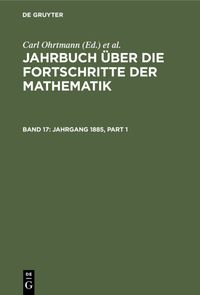Produktbild: Jahrgang 1885