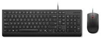 Produktbild: Lenovo 4X31R64414 Kabelgebunden Tastatur, Maus-Set Deutsch, QWERTZ Schwarz