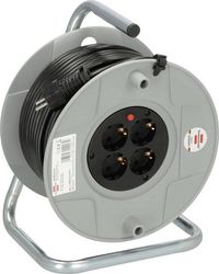 Produktbild: Brennenstuhl 1099160001 Kabeltrommel 50.00m Schwarz Schutzkontakt-Stecker