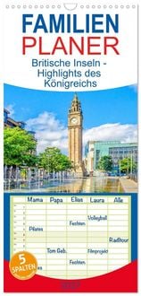 Produktbild: Familienplaner 2027 - Britische Inseln - Highlights des K&ouml;nigreichs mit 5 Spalten (Wandkalender, 21 x 45 cm) CALVENDO