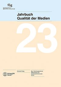 Produktbild: Jahrbuch Qualit&auml;t der Medien 2023