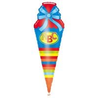 Produktbild: Folienballon Schult&uuml;te blau 35x111cm