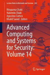 Produktbild: Advanced Computing and Systems for Security: Volume 14