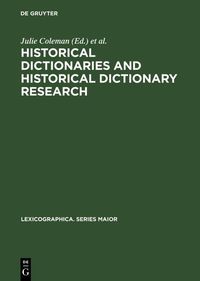 Produktbild: Historical Dictionaries and Historical Dictionary Research