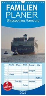 Produktbild: Familienplaner 2026 - Shipspotting Hamburg mit 5 Spalten (Wandkalender, 21 x 45 cm) CALVENDO