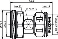 Produktbild: Teleg&auml;rtner 100024211 100024211 N-Adapter N-Stecker - 4.3-10 Stecker 1St.