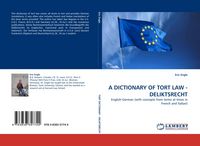 Produktbild: A Dictionary Of Tort Law - Deliktsrecht