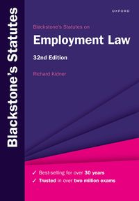 Produktbild: Blackstone's Statutes on Employment Law