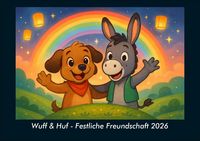 Produktbild: Wuff & Huf - Festliche Freundschaft 2026 Fotokalender DIN A5