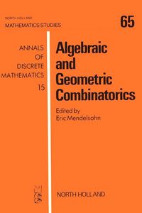Produktbild: Algebraic and Geometric Combinatorics