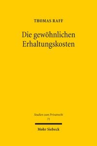 Produktbild: Die gew&ouml;hnlichen Erhaltungskosten
