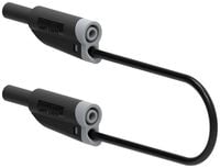 Produktbild: Electro PJP 2710-IEC-CD1-25N Messleitung Lamellenstecker 4 mm Lamellenstecker 4 mm 25 cm Schwarz 1 St.