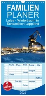 Produktbild: Familienplaner 2026 - Lulea - Wintertraum in Schwedisch Lappland mit 5 Spalten (Wandkalender, 21 x 45 cm) CALVENDO