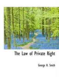 Produktbild: The Law of Private Right