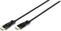 Produktbild: Digitus HDMI / Glasfaser Anschlusskabel HDMI-A Stecker, HDMI-A Stecker 15.00 m Schwarz AK-330125-150-S 4K UHD HDMI-Kabel