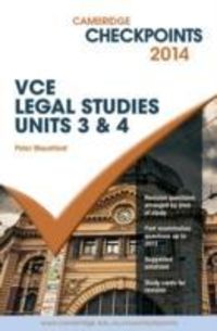 Produktbild: Mountford, P: Cambridge Checkpoints VCE Legal Studies Units
