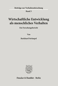 Produktbild: Wirtschaftliche Entwicklung als menschliches Verhalten.