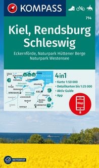 Produktbild: KOMPASS Wanderkarte 714 Kiel, Rendsburg, Schleswig 1:50.000