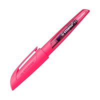 Produktbild STABILO Füller EASYbuddy NEON in neonpink, Schulfüller mit Linkshänder-Feder L, blau (löschbar) inkl. Patrone