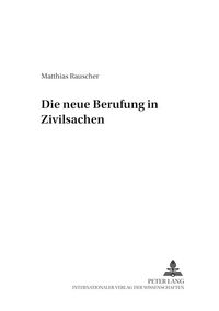 Produktbild: Die neue Berufung in Zivilsachen