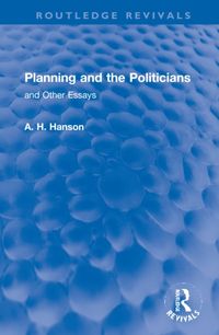 Produktbild: Planning and the Politicians
