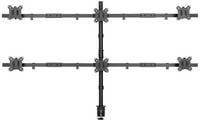 Produktbild: SpeaKa Professional Monitor-Tischhalterung SP-MM-1010 6 Display(s) 43,2 cm (17") - 81,3 cm (32") Schwarz (RAL 7001) Neigbar, Schwenkbar