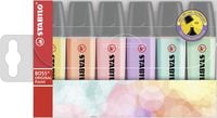 Produktbild: STABILO Textmarker - BOSS ORIGINAL Pastel - 6er Pack: Gelb, Pfirsich, Rouge, Lila, Minzgr&uuml;n, T&uuml;rkis
