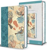 Produktbild: KJV Holy Bible, Large Print Medium Format, Blue with Birds Faux Leather W/ Ribbon Marker, Red Letter
