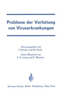 Produktbild: Probleme der Verh&uuml;tung von Viruserkrankungen