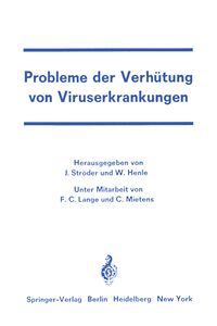 Produktbild: Probleme der Verh&uuml;tung von Viruserkrankungen