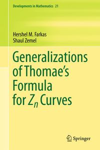 Produktbild: Generalizations of Thomae's Formula for Zn Curves