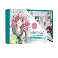 Produktbild: Manga zeichnen Adventskalender - Manga zeichnen lernen in 24 Tagen. Mit Anleitungsbuch, Workbook und Zeichenmaterial