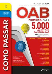 Produktbild: Como Passar na OAB - 1&ordf; Fase - 5.000 Quest&otilde;es Comentadas - 21&ordf; Ed - 2025