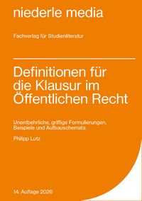 Produktbild: Definitionen f&uuml;r die Klausur im &Ouml;ffentlichen Recht - 2026