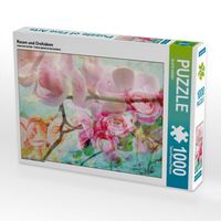Produktbild: CALVENDO Puzzle Rosen und Orchideen | 1000 Teile Lege-Gr&ouml;&szlig;e 64x48cm Foto-Puzzle f&uuml;r gl&uuml;ckliche Stunden