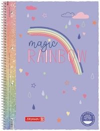 Produktbild: Brunnen Collegeblock Premium Magic Rainbow A4, Lineatur 27, 80 Blatt, violett/bunt