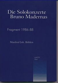 Produktbild: Die Solokonzerte Bruno Madernas