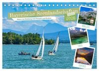 Produktbild: Bayerische Seenlandschaften - Natur im Einklang mit Freizeit und Kultur (Tischkalender 2026 DIN A5 quer), CALVENDO Monatskalender
