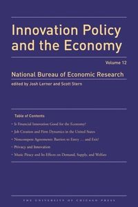 Produktbild: Lerner, J: Innovation Policy and the Economy, 2012 V13