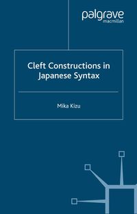 Produktbild: Cleft Constructions in Japanese Syntax
