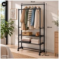 Produktbild: HTI-Living Regal f&uuml;r begehbaren Kleiderschrank Lena Regal f&uuml;r begehbaren Kleiderschrank Lena